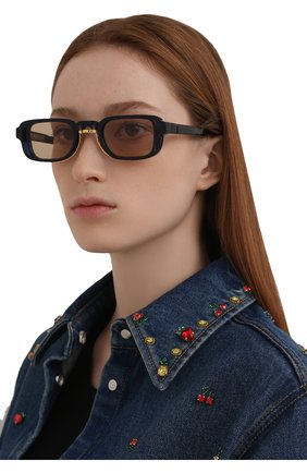 Женские солнцезащитные очки KUB0RAUM темно-синего цвета, арт. N12 BG | Фото 2 (Тип очков: С/з; Кросс-КТ: С/з-унисекс; Оптика Гендер: оптика-унисекс; Очки форма: Прямоугольные)