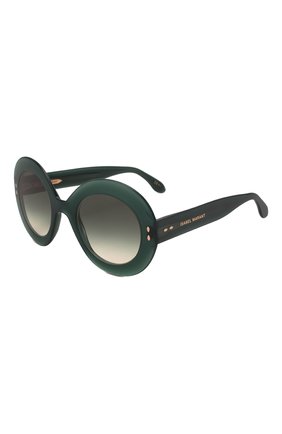 Женские солнцезащитные очки ISABEL MARANT зеленого цвета, арт. IM0051 1ED | Фото 1 (Тип очков: С/з; Очки форма: Круглые; Оптика Гендер: оптика-женское)