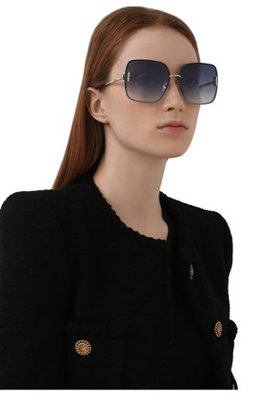 Женские солнцезащитные очки CHOPARD синего цвета, арт. F72M SNAZ | Фото 2 (Тип очков: С/з; Очки форма: Квадратные; Оптика Гендер: оптика-женское)