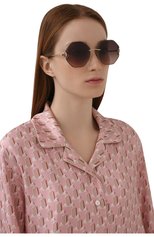 Женские солнцезащитные очки CHOPARD розового цвета, арт. F85S 8FC | Фо�то 2 (Тип очков: С/з; Оптика Гендер: оптика-женское; Очки форма: Круглые)