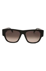 Женские солнцезащитные очки ALEXANDER MCQUEEN черного цвета, арт. AM0328S 001 | Фото 4 (Кросс-КТ: С/з-унисекс; Тип очков: С/з; Очки форма: Квадратные; Оптика Гендер: оптика-унисекс)