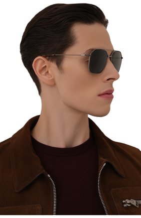 Мужские солнцезащитные о чки MCQ хаки цвета, арт. MQ0331S 002 | Фото 2 (Тип очков: С/з; Кросс-КТ: С/з-мужское; Оптика Гендер: оптика-мужское; Очки форма: Квадратные)