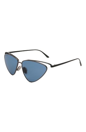 Женские солнцезащитные очки BALENCIAGA синего цвета, арт. BB0162S 003 | Фото 1 (Тип очков: С/з; Очки форма: Cat-eye; Оптика Гендер: оптика-женское)