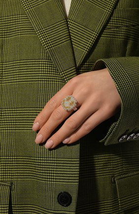 Женское кольцо смайл HIAYNDERFYT серебряного цвета, арт. 1-1SLVRSMLGLD | Фото 2 (Материал: Стекло)