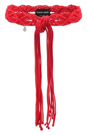 Женский текстильный пояс GIORGIO ARMANI красного цвета, арт. Y1I303/YRG4Y | Фото 1 (Материал: Текстиль)