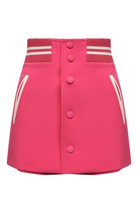 Женская юбка-шорты REDVALENTINO розового цвета, арт. XR3RFH00/6AC | Фото 1 (Длина Ж (юбки, платья, шорты): Мини; Материал внешний: Синтетический материал; Стили: Спорт-шик; Женское Кросс-КТ: юбка-шорты)