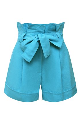 Женские шорты изо льна и хлопка A MERE CO голубого цвета по цене 29350 руб., арт. AMC-RSS22-037A | Фото 1