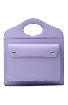 Женская сумка pocket BURBERRY сиреневого цвета, арт. 8050460 | Фото 1 (Размер: small; Материал: Натуральная кожа; Ремень/цепочка: На ремешке; Сумки-технические: Сумки top-handle)