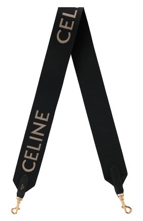 Женские текстильный ремень для сумки CELINE черного цвета, арт. 49S012AEP | Фото 1 (Материал: Текстиль; Кросс-КТ: ремень-сумка)