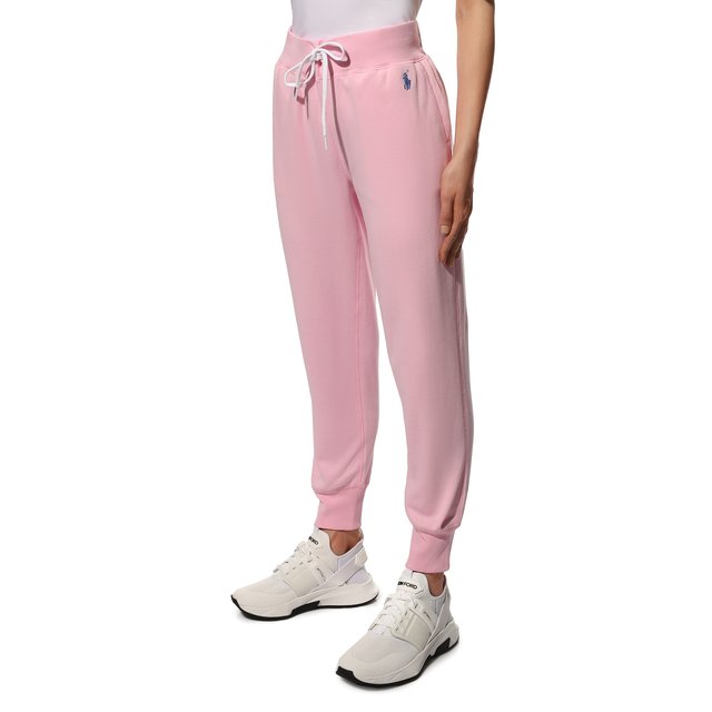 Хлопковые джоггеры Polo Ralph Lauren Розовый 211780215 5467902
