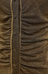 Женское платье OSEREE золотого цвета, арт. LRS227/LUREX/SAND | Фото 5 (Рукава: Длинные; Стили: Гламурный; Длина Ж (юбки, платья, шорты): Мини; Случай: Повседневный; Материал внешний: Синтетический материал, Металлизированное волокно; Женское Кросс-КТ: Платье-одежда)