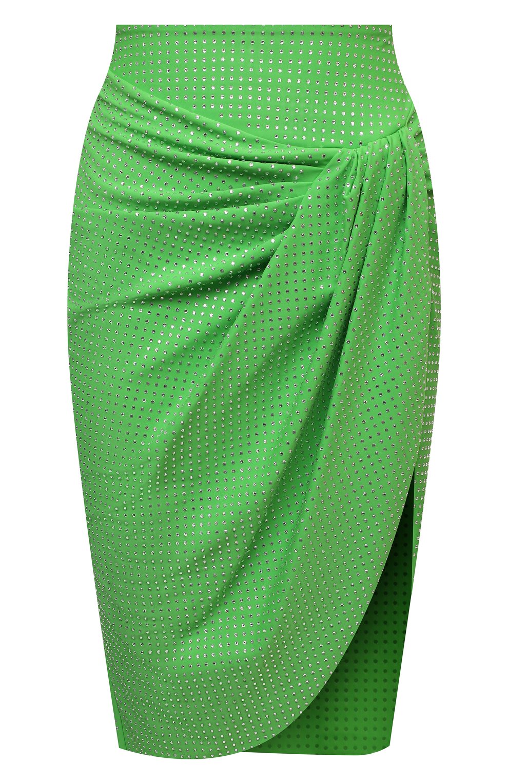 Женская юбка GIUSEPPE DI MORABITO зеленого цвета, арт. SS22065SK-147 | Фото 1 (Материал внешний: Синтетический материал; Женское Кросс-КТ: Юбка-одежда; Длина Ж (юбки, платья, шорты): До колена; Стили: Романтичный)