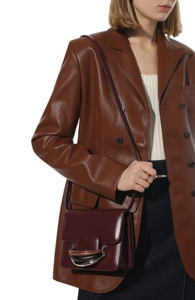 Женская сумка kattie CHLOÉ бордового цвета по цене 181500 руб., арт. CHC22SS500G14 | Фото 2 Женская сумка kattie CHLOÉ бордового цвета, арт. CHC22SS500G14 | Фото 2 (Сумки-технические: Сумки через плечо; Материал: Натуральная кожа; Региональные ограничения белый список (Axapta Mercury): RU; Размер: mini; Ремень/цепочка: На ремешке)