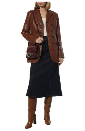 Женская сумка kattie CHLOÉ бордового цвета по цене 181500 руб., арт. CHC22SS500G14 | Фото 3 Женская сумка kattie CHLOÉ бордового цвета, арт. CHC22SS500G14 | Фото 3 (Сумки-технические: Сумки через плечо; Материал: Натуральная кожа; Региональные ограничения белый список (Axapta Mercury): RU; Размер: mini; Ремень/цепочка: На ремешке)