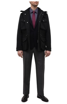 Мужские кожаные оксфорды PANTANETTI черного цвета, арт. 15396F/BARREN | Фото 2 (Материал внутренний: Натуральная кожа; Материал внешний: Кожа; Стили: Классический)