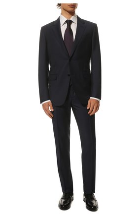 Мужской шерстяной костюм ERMENEGILDO ZEGNA темно-синего цвета по цене 299500 руб., арт. 322509/221225 | Фото 1 Мужской шерстяной костюм ERMENEGILDO ZEGNA темно-синего цвета, арт. 322509/221225 | Фото 1 (Материал подклада: Купро; Рукава: Длинные; Материал внешний: Шерсть; Костюмы М: Однобортный; Стили: Классический)