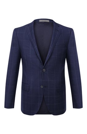 Мужской шерстяной пиджак CORNELIANI темно-синего цвета по цене 110000 руб., арт. 896Y75-2116311/90 | Фото 1 Мужской шерстяной пиджак CORNELIANI темно-синего цвета, арт. 896Y75-2116311/90 | Фото 1 (Материал подклада: Вискоза; Материал внешний: Шерсть; Рукава: Длинные; Длина (для топов): Стандартные; Случай: Коктейльный; 1-2-бортные: Однобортные; Пиджаки М: Прямой; Стили: Классический)