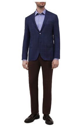 Мужской шерстяной пиджак CORNELIANI темно-синего цвета по цене 110000 руб., арт. 896Y75-2116311/90 | Фото 2 Мужской шерстяной пиджак CORNELIANI темно-синего цвета, арт. 896Y75-2116311/90 | Фото 2 (Материал подклада: Вискоза; Материал внешний: Шерсть; Рукава: Длинные; Длина (для топов): Стандартные; Случай: Коктейльный; 1-2-бортные: Однобортные; Пиджаки М: Прямой; Стили: Классический)