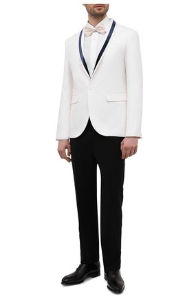 Мужской пиджак из хлопка и шелка DSQUARED2 белого цвета по цене 182000 руб., арт. S74BN1117/S36606 | Фото 2 Мужской пиджак из хлопка и шелка DSQUARED2 белого цвета, арт. S74BN1117/S36606 | Фото 2 (Материал подклада: Синтетический материал; Рукава: Длинные; Материал внешний: Хлопок, Шелк; Длина (для топов): Стандартные; Случай: Вечерний; 1-2-бортные: Однобортные; Пиджаки М: Прямой; Стили: Гламурный)