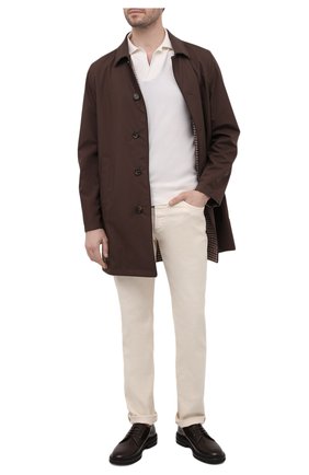 Мужское поло из хлопка и шелка LORO PIANA кремвого цвета по цене 95800 руб., арт. FAM0531 | Фото 2 Мужское поло из хлопка и шелка LORO PIANA кремвого цвета, арт. FAM0531 | Фото 2 (Материал внешний: Хлопок, Шелк; Длина (для топов): Стандартные; Рукава: Короткие; Застежка: Открытый ворот; Стили: Кэжуэл)