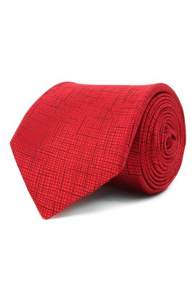 Мужской шелковый галстук ZILLI красного цвета, арт. 53000/TIE | Фото 1 (Материал: Текстиль, Шелк; Принт: С принтом)