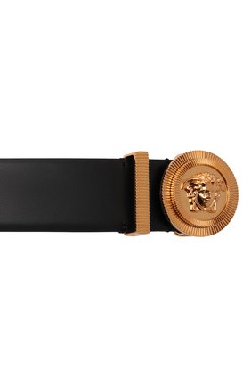 Мужской кожаный ремень VERSACE черного цвета по цене 49950 руб., арт. 1003873/DVTP1 | Фото 4 Мужской кожаный ремень VERSACE черного цвета, арт. 1003873/DVTP1 | Фото 4 (Случай: Повседневный; Материал: Натуральная кожа)