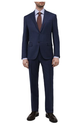 Мужская хлопковая сорочка BRIONI голубого цвета по цене 54500 руб., арт. RCA20L/P104N | Фото 2 Мужская хлопковая сорочка BRIONI голубого цвета, арт. RCA20L/P104N | Фото 2 (Материал внешний: Хлопок; Длина (для топов): Стандартные; Рукава: Длинные; Случай: Формальный; Манжеты: На пуговицах; Воротник: Кент; Рубашки М: Regular Fit; Принт: Клетка; Стили: Классический)