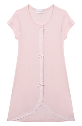 Детская сорочка LA PERLA розового цвета, арт. 70413/2A-6A | Фото 1 (Рукава: Короткие; Материал внешний: Синтетический материал)