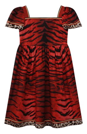 Детское хлопковое платье DOLCE & GABBANA красного цвета по цене 78150 руб., арт. L5SDK8/G7C2A/8-14 | Фото 1 Детское хлопковое платье DOLCE & GABBANA красного цвета, арт. L5SDK8/G7C2A/8-14 | Фото 1 (Рукава: Короткие; Материал подклада: Хлопок; Материал внешний: Хлопок; Ростовка одежда: 10 - 11 лет | 140 - 146см, 12 лет | 152 см, 8 лет | 128 см)