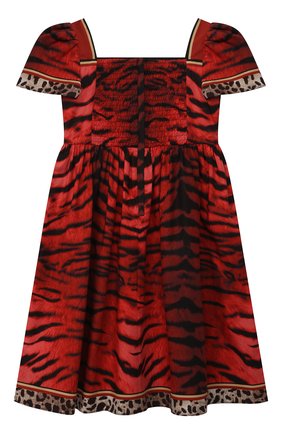 Детское хлопковое платье DOLCE & GABBANA красного цвета по цене 78150 руб., арт. L5SDK8/G7C2A/8-14 | Фото 2 Детское хлопковое платье DOLCE & GABBANA красного цвета, арт. L5SDK8/G7C2A/8-14 | Фото 2 (Рукава: Короткие; Материал подклада: Хлопок; Материал внешний: Хлопок; Ростовка одежда: 10 - 11 лет | 140 - 146см, 12 лет | 152 см, 8 лет | 128 см)