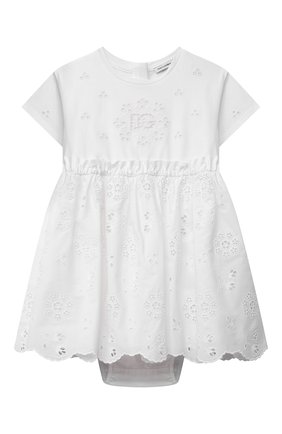 Женский комплект из платья и шорт DOLCE & GABBANA белого цвета, арт. L2JD3W/G7B3B | Фото 1