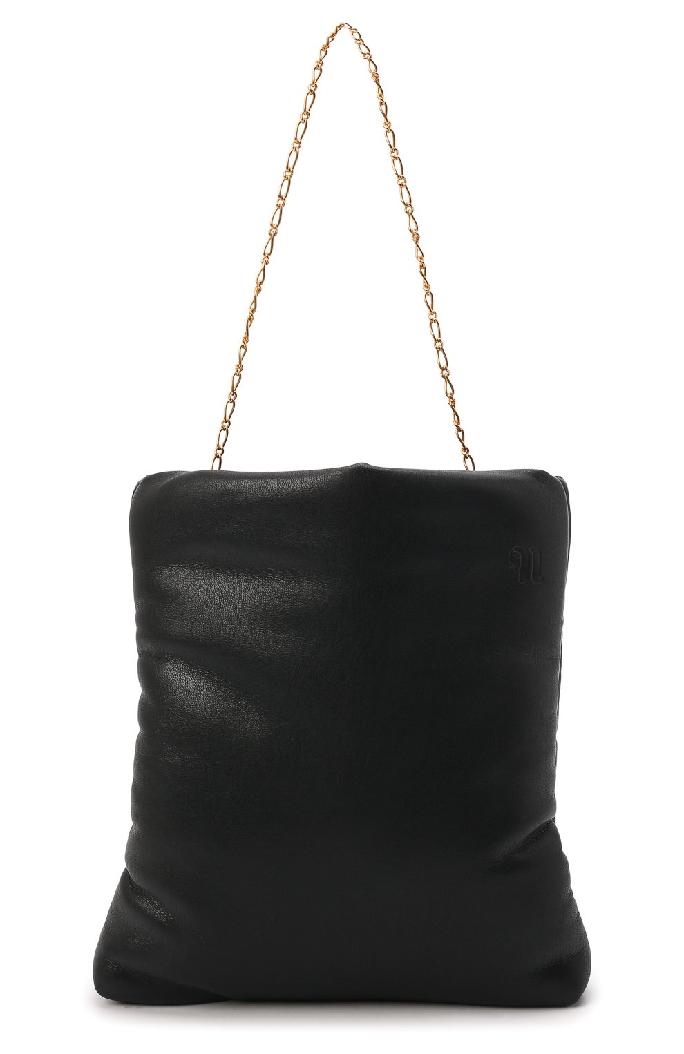 Женская сумка NANUSHKA черного цвета, арт. NW21FWBG02699 | Фото 1 (Сумки-технические: Сумки top-handle; Материал: Текстиль, Экокожа; Размер: small)