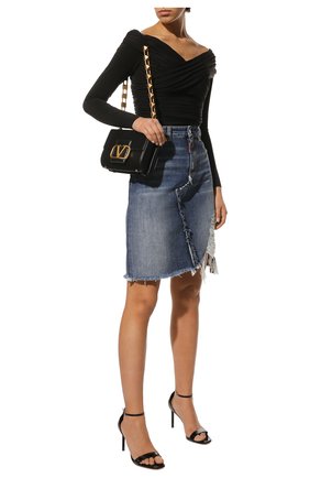 Женская джинсовая юбка DSQUARED2 синего цвета по цене 41350 руб., арт. S75MA0812/S30309 | Фото 2 Женская джинсовая юбка DSQUARED2 синего цвета, арт. S75MA0812/S30309 | Фото 2 (Материал внешний: Хлопок, Деним; Стили: Гранж; Кросс-КТ: Деним; Женское Кросс-КТ: Юбка-одежда; Длина Ж (юбки, платья, шорты): Мини)