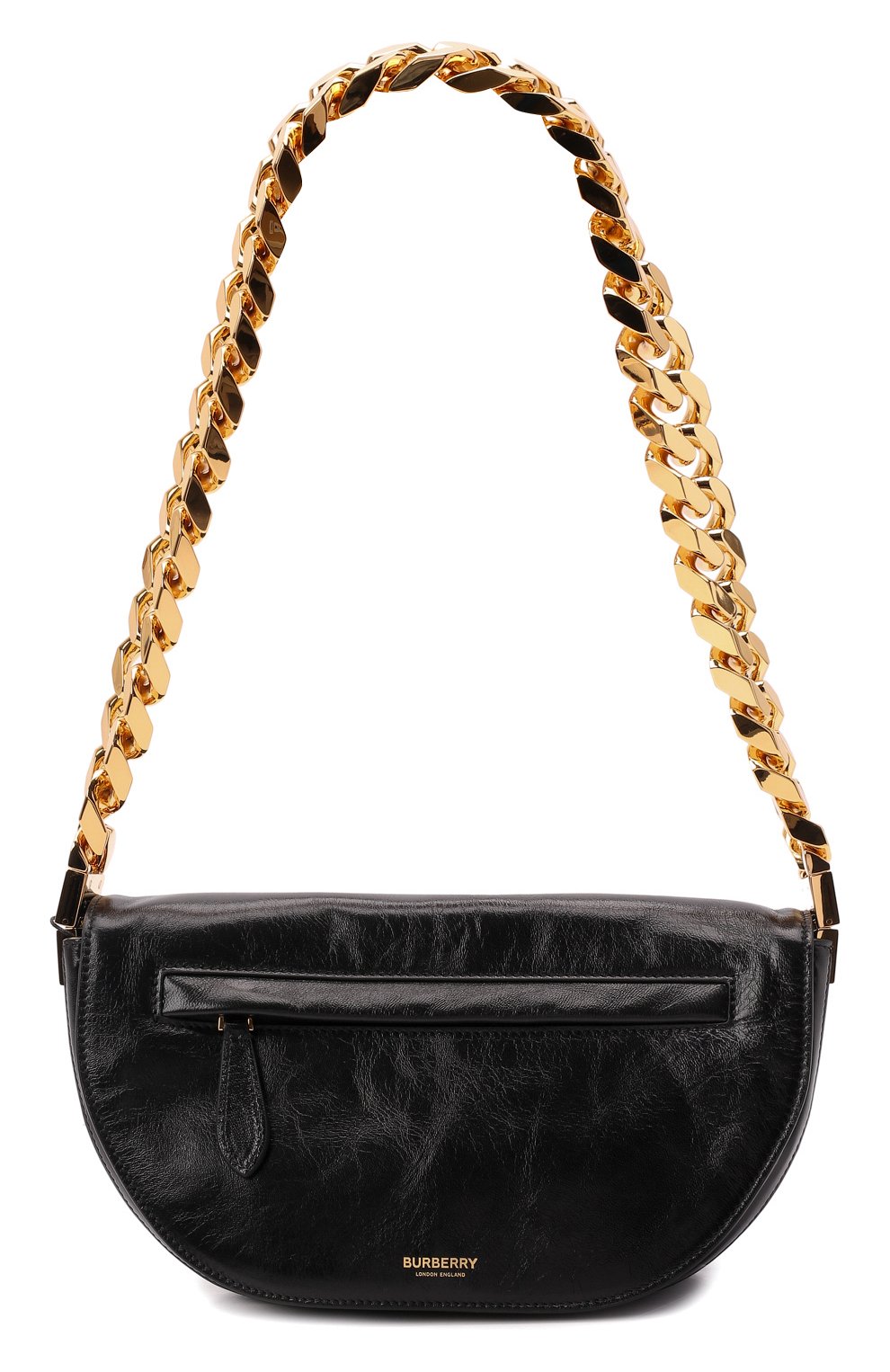 Женская сумка olympia medium BURBERRY черного цвета, арт. 8040119 | Фото 1 (Сумки-технические: Сумки top-handle; Размер: medium; Материал: Натуральная кожа)
