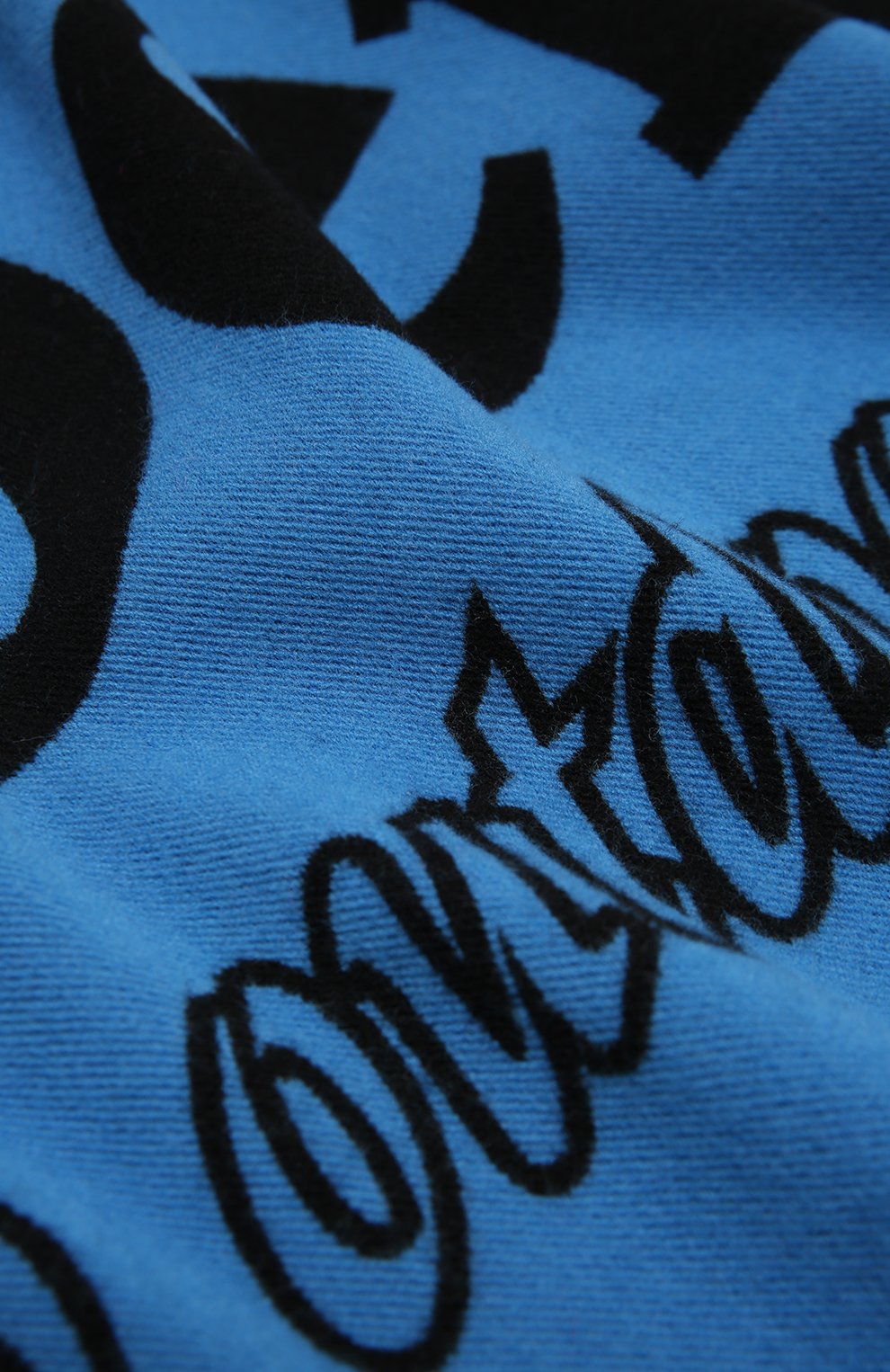 Женский шарф из шерсти и шелка BURBERRY голубого цвета, арт. 8049661 | Фото 4 (Материал: Текстиль, Шерсть)