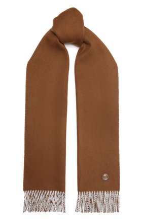 Женский кашемировый шарф BURBERRY коричневого цвета, арт. 8050332 | Фото 1 (Материал: Шерсть, Текстиль, Кашемир)