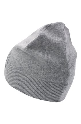 Мужская кашемировая шапка BURBERRY серого цвета, арт. 8045467 | Фото 2 (Материал: Текстиль, Шерсть, Кашемир; Кросс-КТ: Трикотаж)