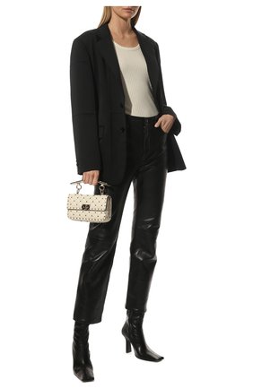 Женский майка из вискозы и шелка LOEWE молочного цвета по цене 35200 руб., арт. S359Y23X13 | Фото 2 Женский майка из вискозы и шелка LOEWE молочного цвета, арт. S359Y23X13 | Фото 2 (Длина (для топов): Стандартные; Материал внешний: Вискоза; Стили: Спорт-шик; Рукава: Без рукавов)