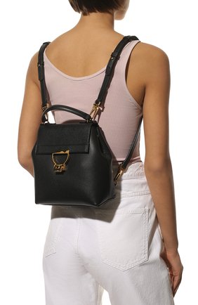 Женский рюкзак arlettis small COCCINELLE черного цвета, арт. E1 LD5 54 01 01 | Фото 2 (Материал: Натуральная кожа; Размер: mini; Стили: Кэжуэл)