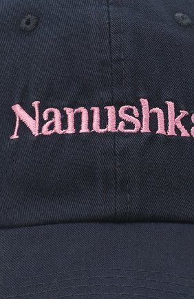 Женская хлопковая бейсболка NANUSHKA темно-синего цвета по цене 91000 тенге, арт. NU22RSHT01259 | Фото 4 Женская хлопковая бейсболка NANUSHKA темно-синего цвета, арт. NU22RSHT01259 | Фото 4 (Материал: Текстиль, Хлопок)