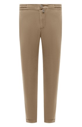 Мужские брюки KITON бежевого цвета, арт. UFPLACJ0753A | Фото 1 (Длина (брюки, джинсы): Стандартные; Материал внешний: Растительное волокно, Лиоцелл; Случай: Повседневный; Силуэт М (брюки): Чиносы; Стили: Кэжуэл)