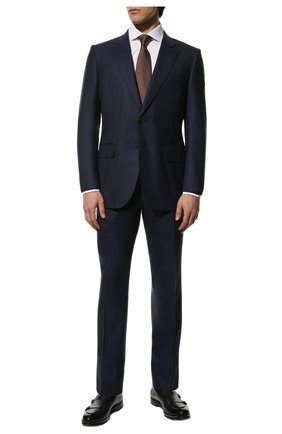 Мужской шерстяной костюм ZEGNA COUTURE темно-синего цвета по цене 477000 руб., арт. 322N02/21L2N5 | Фото 1 Мужской шерстяной костюм ZEGNA COUTURE темно-синего цвета, арт. 322N02/21L2N5 | Фото 1 (Костюмы М: Однобортный; Рукава: Длинные; Материал внешний: Шерсть; Материал подклада: Купро; Стили: Классический)
