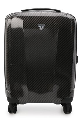 Женский дорожный чемодан we are glam RONCATO черного цвета, арт. 59530122 | Фото 1 (Размер: large; Материал: Пластик; Ограничения доставки: oversized)