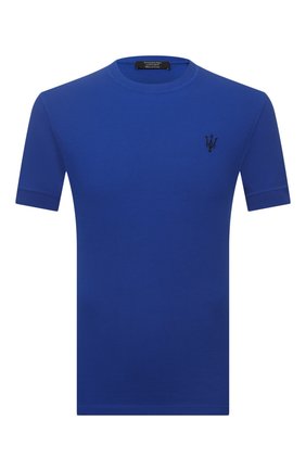 Мужская хлопковая футболка zegna x maserati ERMENEGILDO ZEGNA синего цвета по цене 35650 руб., арт. UZ311/706M | Фото 1 Мужская хлопковая футболка zegna x maserati ERMENEGILDO ZEGNA синего цвета, арт. UZ311/706M | Фото 1 (Длина (для топов): Стандартные; Рукава: Короткие; Материал внешний: Хлопок; Принт: Без принта; Стили: Кэжуэл)