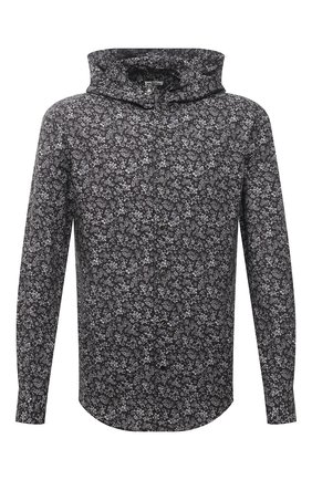 Мужская хлопковая рубашка KITON черно-белого цвета по цене 63400 руб., арт. UMCMARH0807804 | Фото 1 Мужская хлопковая рубашка KITON черно-белого цвета, арт. UMCMARH0807804 | Фото 1 (Материал внешний: Хлопок; Длина (для топов): Стандартные; Рукава: Длинные; Случай: Повседневный; Воротник: С капюшоном; Манжеты: На кнопках; Принт: С принтом; Стили: Кэжуэл)