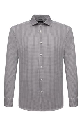 Мужская хлопковая сорочка ERMENEGILDO ZEGNA хаки цвета по цене 34350 руб., арт. UZX15/SRF5 | Фото 1 Мужская хлопковая сорочка ERMENEGILDO ZEGNA хаки цвета, арт. UZX15/SRF5 | Фото 1 (Рукава: Длинные; Длина (для топов): Стандартные; Материал внешний: Хлопок; Случай: Формальный; Принт: Клетка; Воротник: Кент; Рубашки М: Regular Fit; Манжеты: На пуговицах; Стили: Классический)