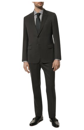 Мужская хлопковая сорочка ERMENEGILDO ZEGNA хаки цвета по цене 34350 руб., арт. UZX15/SRF5 | Фото 2 Мужская хлопковая сорочка ERMENEGILDO ZEGNA хаки цвета, арт. UZX15/SRF5 | Фото 2 (Рукава: Длинные; Длина (для топов): Стандартные; Материал внешний: Хлопок; Случай: Формальный; Принт: Клетка; Воротник: Кент; Рубашки М: Regular Fit; Манжеты: На пуговицах; Стили: Классический)
