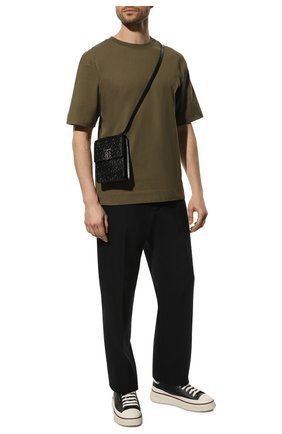 Мужская хлопковая футболка DRIES VAN NOTEN хаки цвета по цене 14250 руб., арт. 221-021164-4604 | Фото 2 Мужская хлопковая футболка DRIES VAN NOTEN хаки цвета, арт. 221-021164-4604 | Фото 2 (Рукава: Короткие; Материал внешний: Хлопок; Длина (для топов): Стандартные; Принт: Без принта; Стили: Милитари)