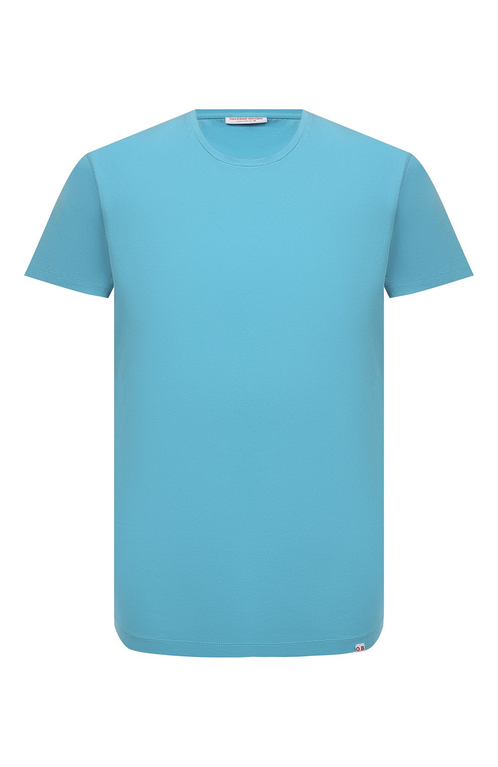 Мужская хлопковая футболка ORLEBAR BROWN голубого цвета, арт. 274739 | Фото 1 (Мужское Кросс-КТ: Футболка-пляж; Принт: Без принта; Рукава: Короткие; Длина (для топов): Стандартные; Материал внешний: Хлопок; Стили: Кэжуэл)