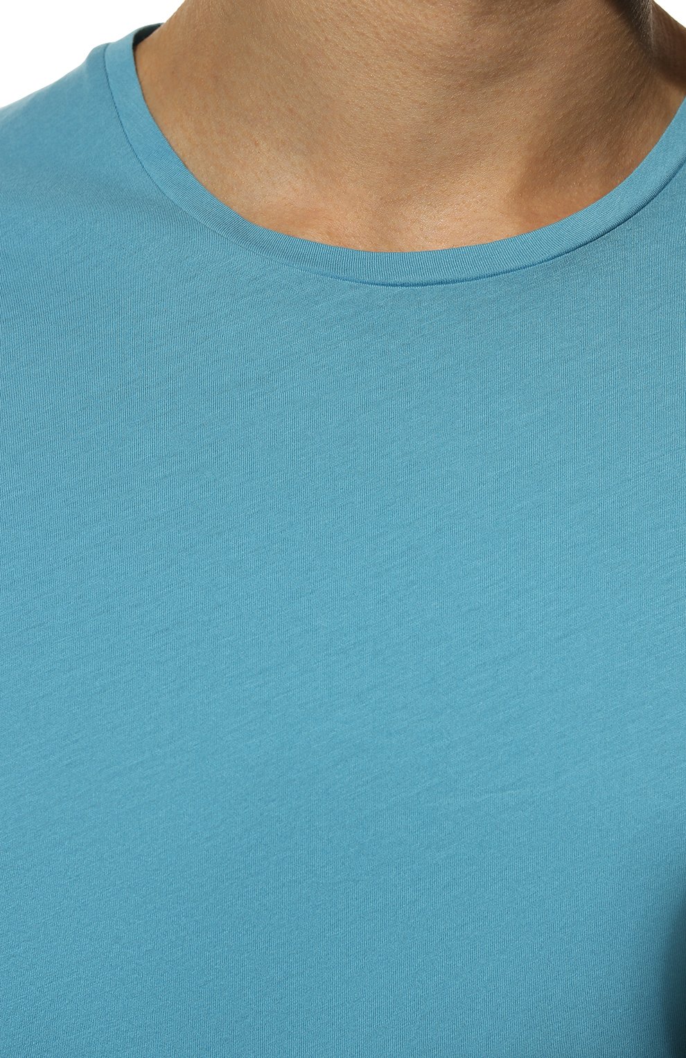 Мужская хлопковая футболка ORLEBAR BROWN голубого цвета, арт. 274739 | Фото 5 (Мужское Кросс-КТ: Футболка-пляж; Принт: Без принта; Рукава: Короткие; Длина (для топов): Стандартные; Материал внешний: Хлопок; Стили: Кэжуэл)